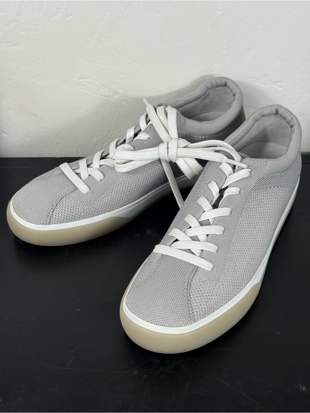 Rothy's The Lace Up Sneaker Storm Grey Size 9.5 Washable Sustainable